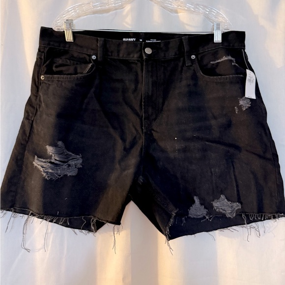 Old Navy Black High-Rise Slouchy Pants - Picture 1 of 7